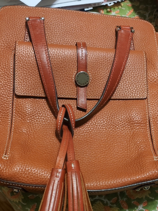 Dooney & Bourke Handbags - Dooney & Bourke Pebbled Leather Purse in Saddle/Tan